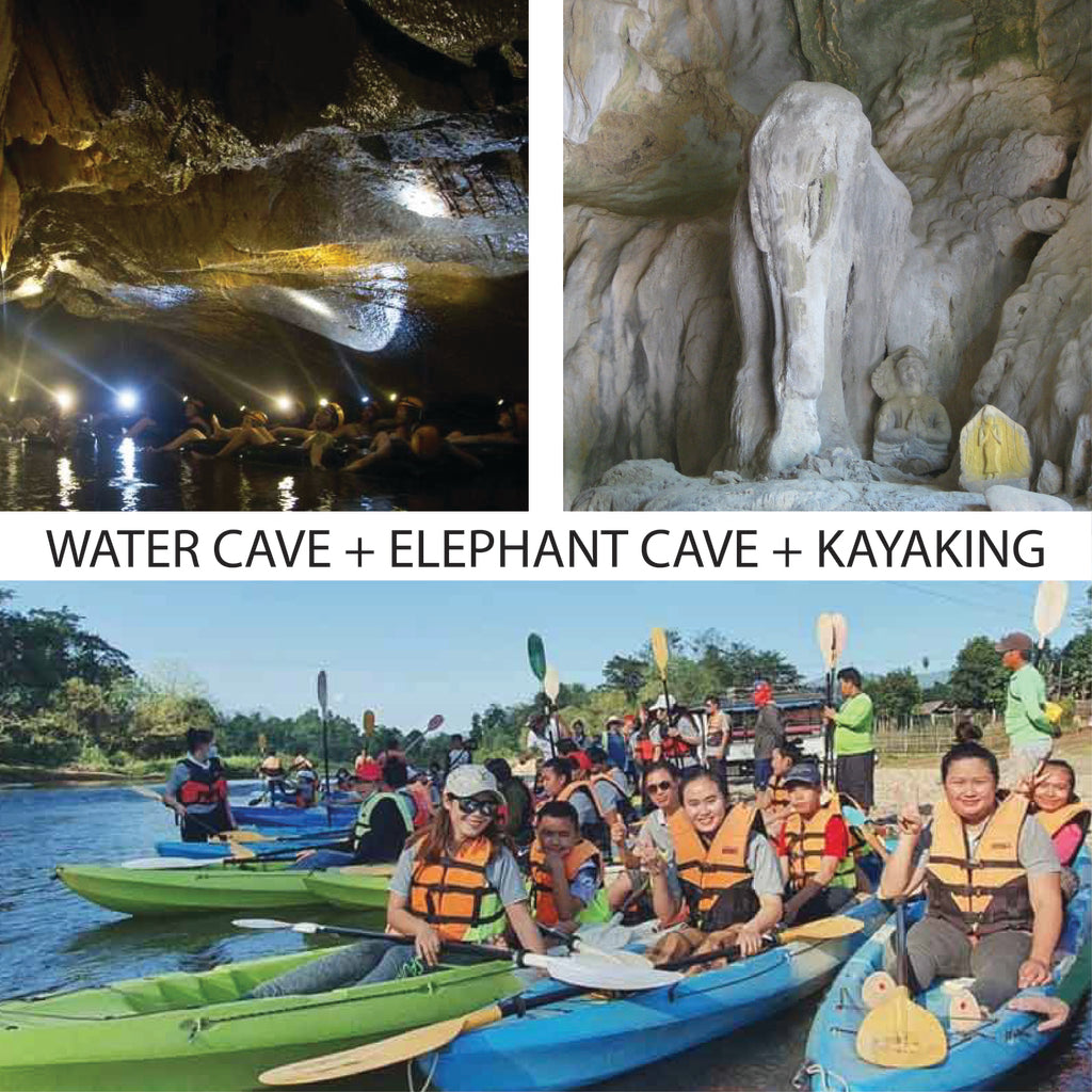 Water Cave + Elephant Cave + Kayaking
