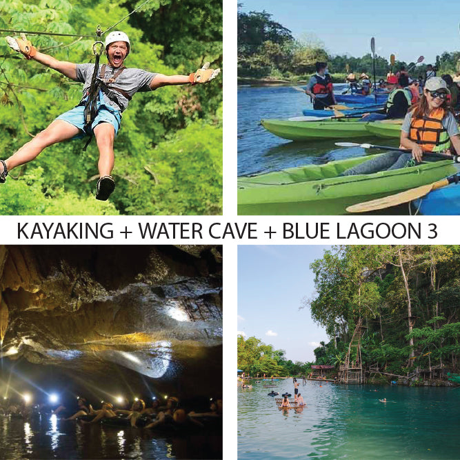 Zipline + Kayaking + Water Cave + Blue Lagoon 3